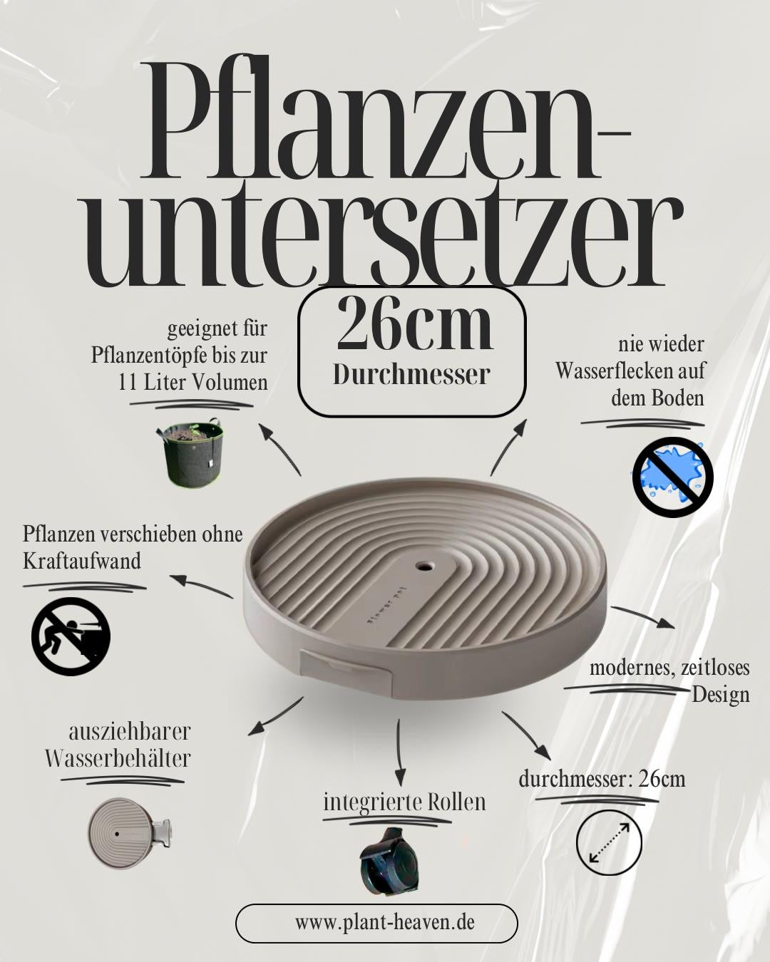 Pflanzenuntersetzer 26,5 cm