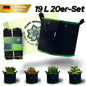 Pflanzsack 19 L (20er-Set) – Atmungsaktiver Grow Bag Stofftopf – Wiederverwendbar & robust – Für Gemüse, Blumen & mittelgroße Pflanzen