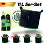 Pflanzsack 11 L (5er-Set) – Atmungsaktiver Grow Bag Stofftopf – Wiederverwendbar – Ideal für Kräuter, Setzlinge & kleine Pflanzen