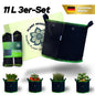 Pflanzsack 11 L (3er-Set) – Atmungsaktiver Grow Bag Stofftopf – Wiederverwendbar – Ideal für Kräuter, Setzlinge & kleine Pflanzen