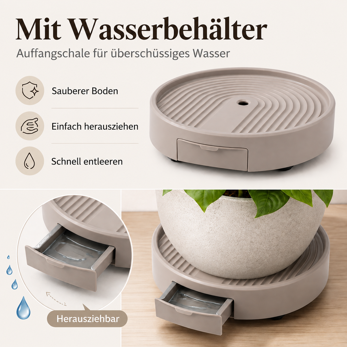 Rollbare Untersetzer Ø 35,5 cm