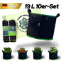 Pflanzsack 19 L (10er-Set) – Atmungsaktiver Grow Bag Stofftopf – Wiederverwendbar & robust – Für Gemüse, Blumen & mittelgroße Pflanzen