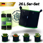 Pflanzsack 26 L (5er-Set) – Großer Grow Bag Stofftopf – Atmungsaktiv & langlebig – Für Tomaten, Kartoffeln & große Pflanzen