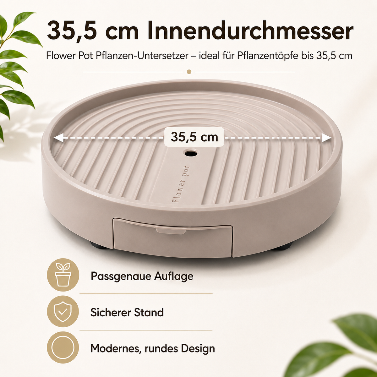 Rollbare Untersetzer Ø 35,5 cm