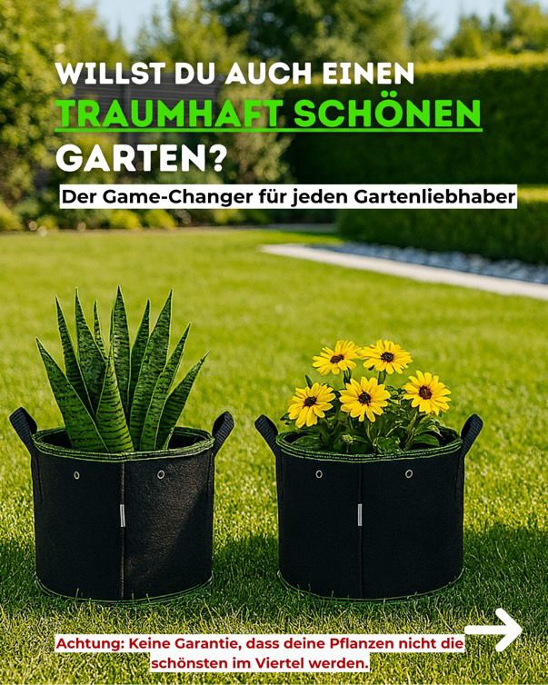Vlies Grow Bag Pflanzsack – 11 L · 19 L · 26 L | wählbar als Set: 3 / 5 / 10 / 20 Stück