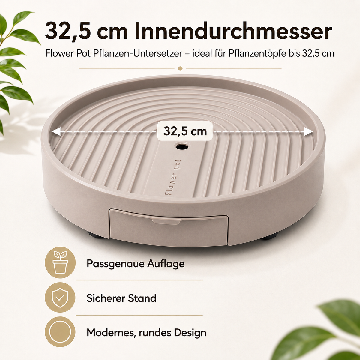 Rollbare Untersetzer Ø 32,5 cm