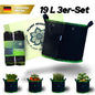 Pflanzsack 19 L (3er-Set) – Atmungsaktiver Grow Bag Stofftopf – Wiederverwendbar & robust – Für Gemüse, Blumen & mittelgroße Pflanzen