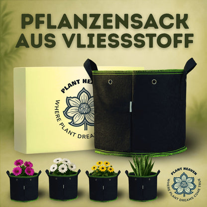 Pflanzsack 11 L (10er-Set) – Atmungsaktiver Grow Bag Stofftopf – Wiederverwendbar – Ideal für Kräuter, Setzlinge & kleine Pflanzen