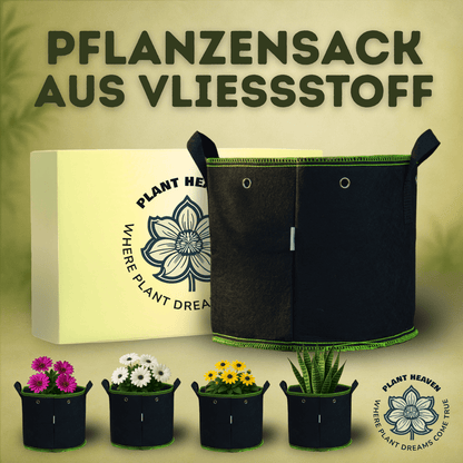 Pflanzsack 19 L (20er-Set) – Atmungsaktiver Grow Bag Stofftopf – Wiederverwendbar & robust – Für Gemüse, Blumen & mittelgroße Pflanzen